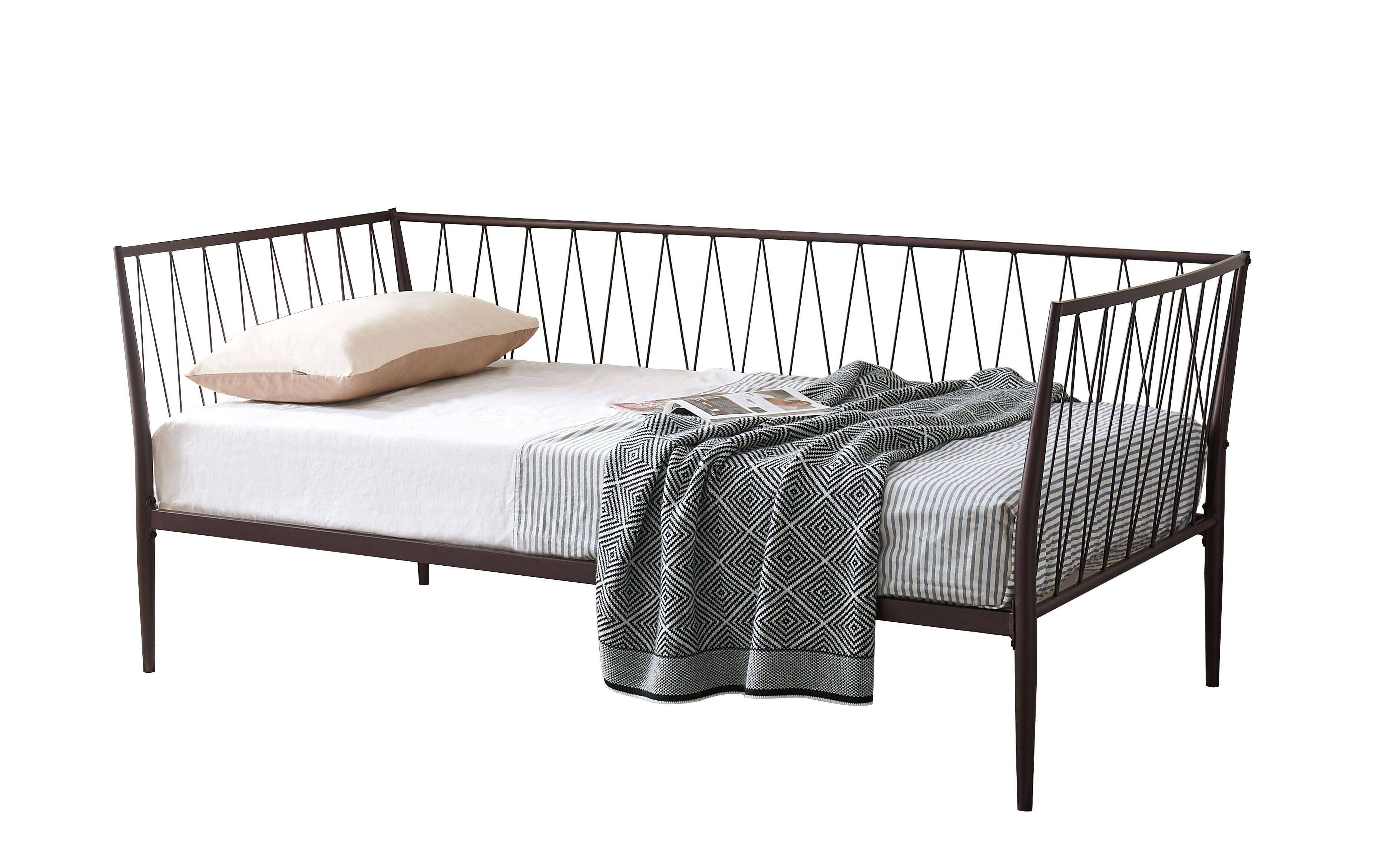 Angle. Kings Brand Furniture - Kings Brand Furniture Bella Modern Twin Daybed - Bronze.