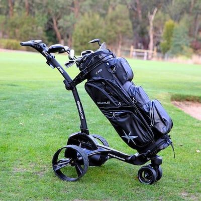 MGI Zip Navigator Electric Golf Remote Control Push Cart Plays 36 MGI Zip Navigator Electric Golf Remote Control Push Cart Plays 36