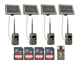 Cuddeback - CuddeLink Wireless Trail Camera with Solar Power Bank Bundle (4-Pack)