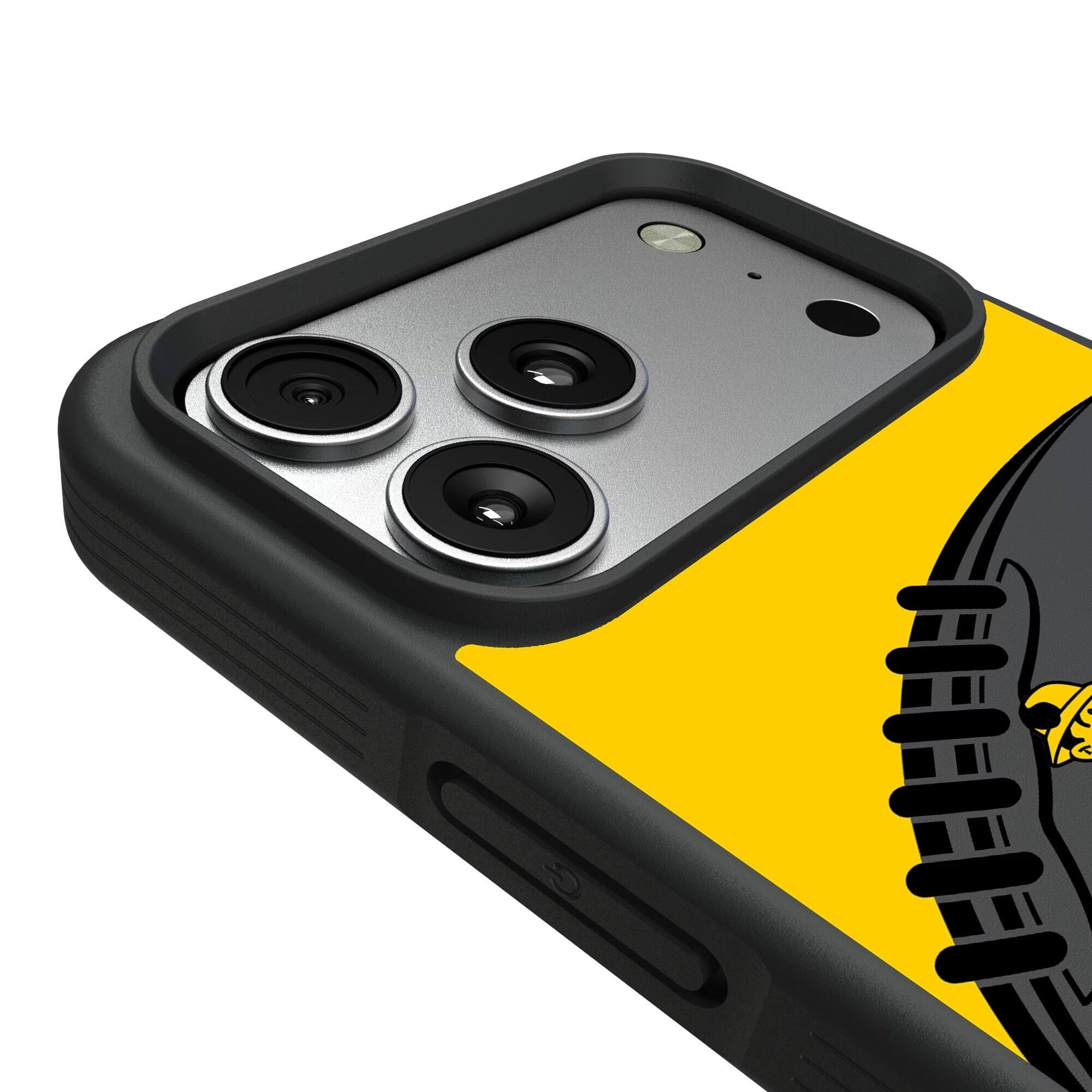 Alt View 2. Keyscaper - Pittsburgh Steelers iPhone Pastime Design Bump Case - 16 Plus - Multicolor.