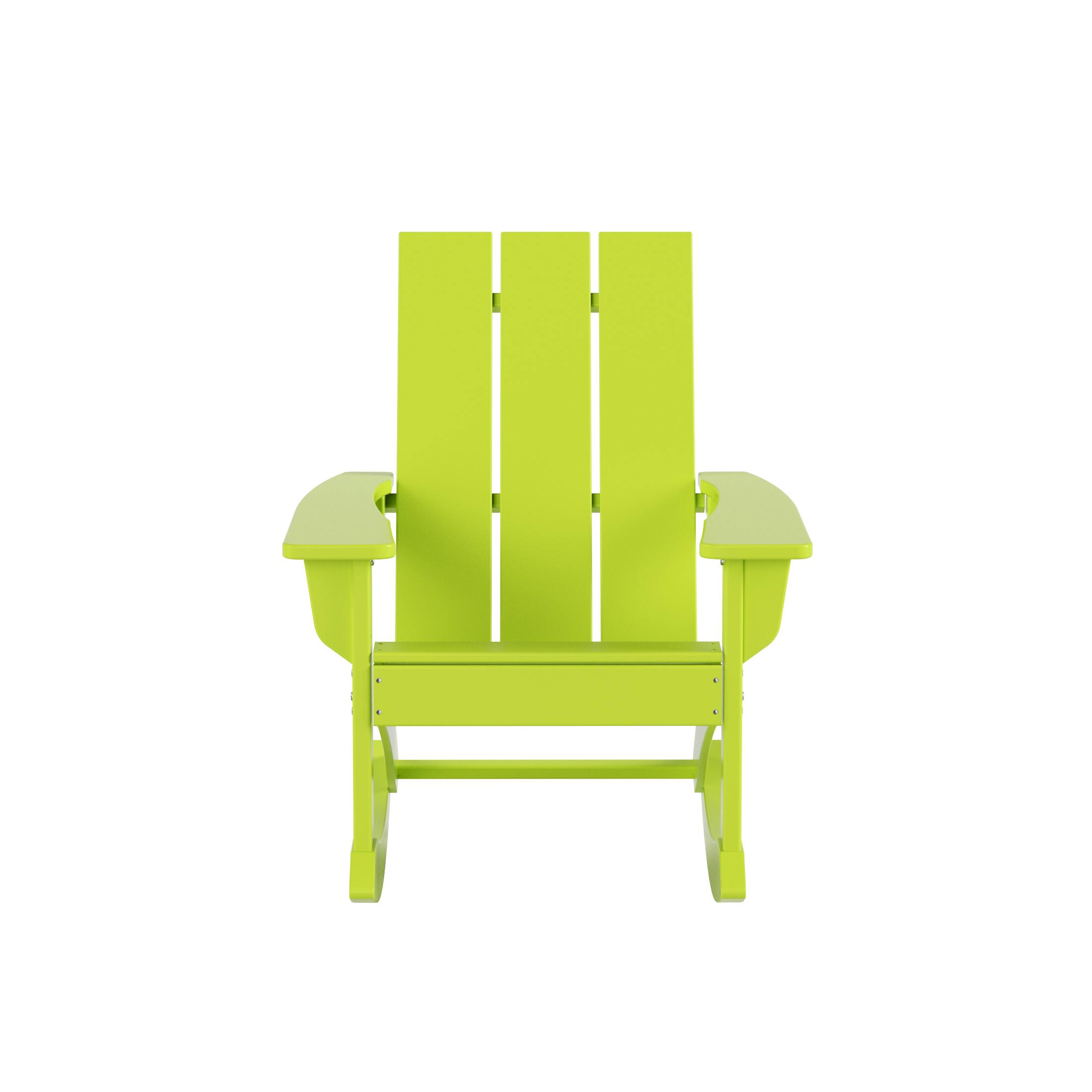 Left. WestinTrends - WestinTrends Ashore Outdoor Patio Modern Adirondack Rocking Chair - Lime.