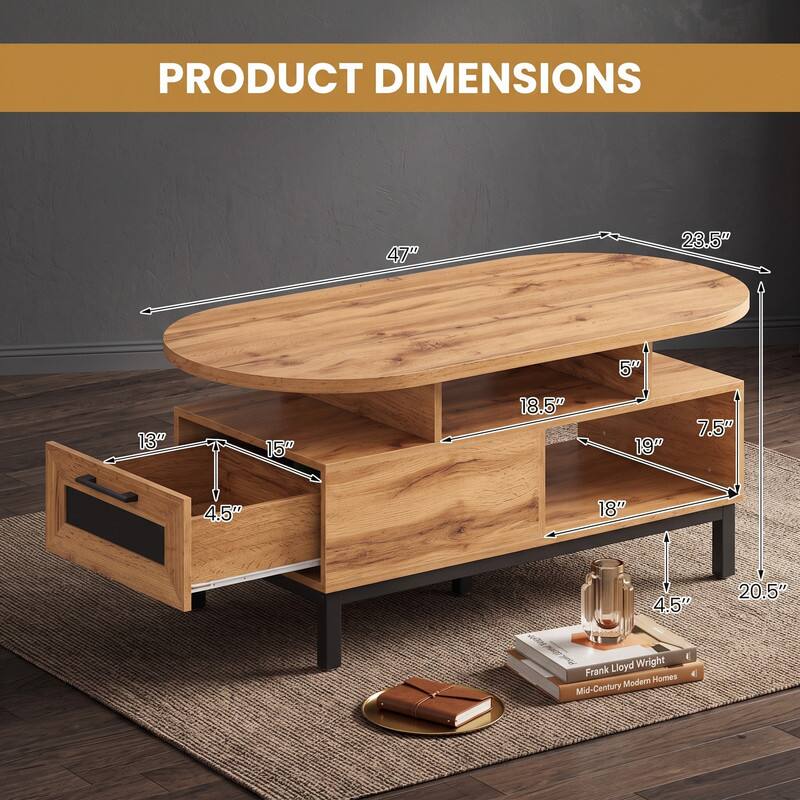 PRODUCT DIMENSIONS

47"
23.5"
5"
13"
15"
18.5"
19"
7.5"
4.5"
18"
4.5"
20.5"

Frank Lloyd Wright Modern Homes Mid-Century