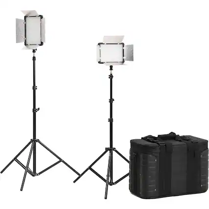 Front. Godox - Godox LED500LRC Bi-Color 2-Light LED Video Kit.
