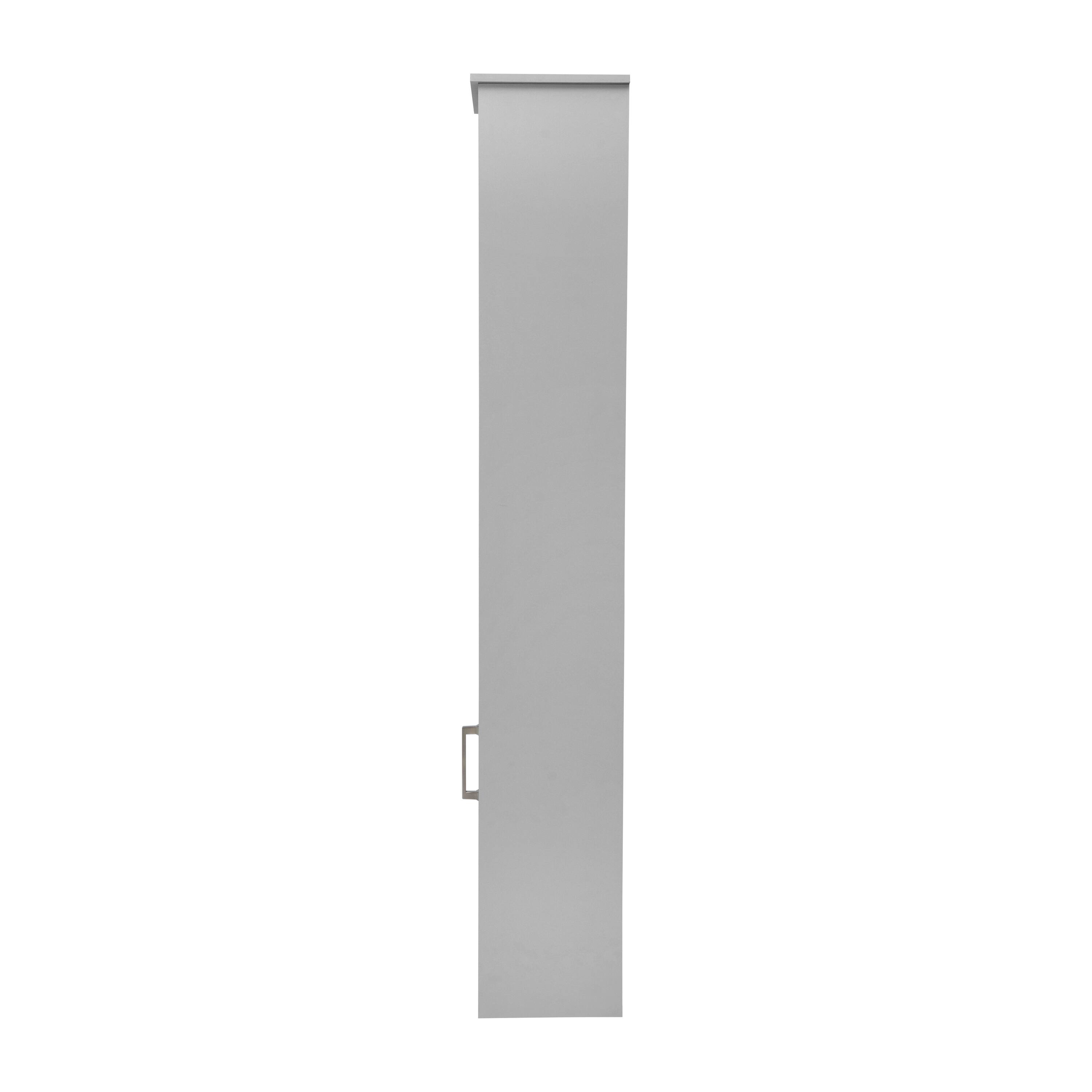 Alt View 8. Emma + Oliver - Modern Freestanding Linen Tower with Shelves and Magnetic Close Door - Gray.