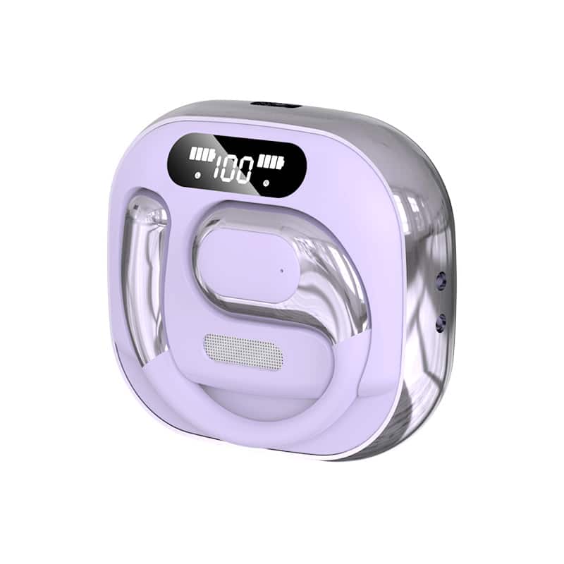 PRIMEPLUS - Open-Ear Bone Conduction Bluetooth Earbuds, HiFi Lossless Sound, BT 5.3, Painless Non-In-Ear Design, LED Display - Purple price history on PriceWatchPro