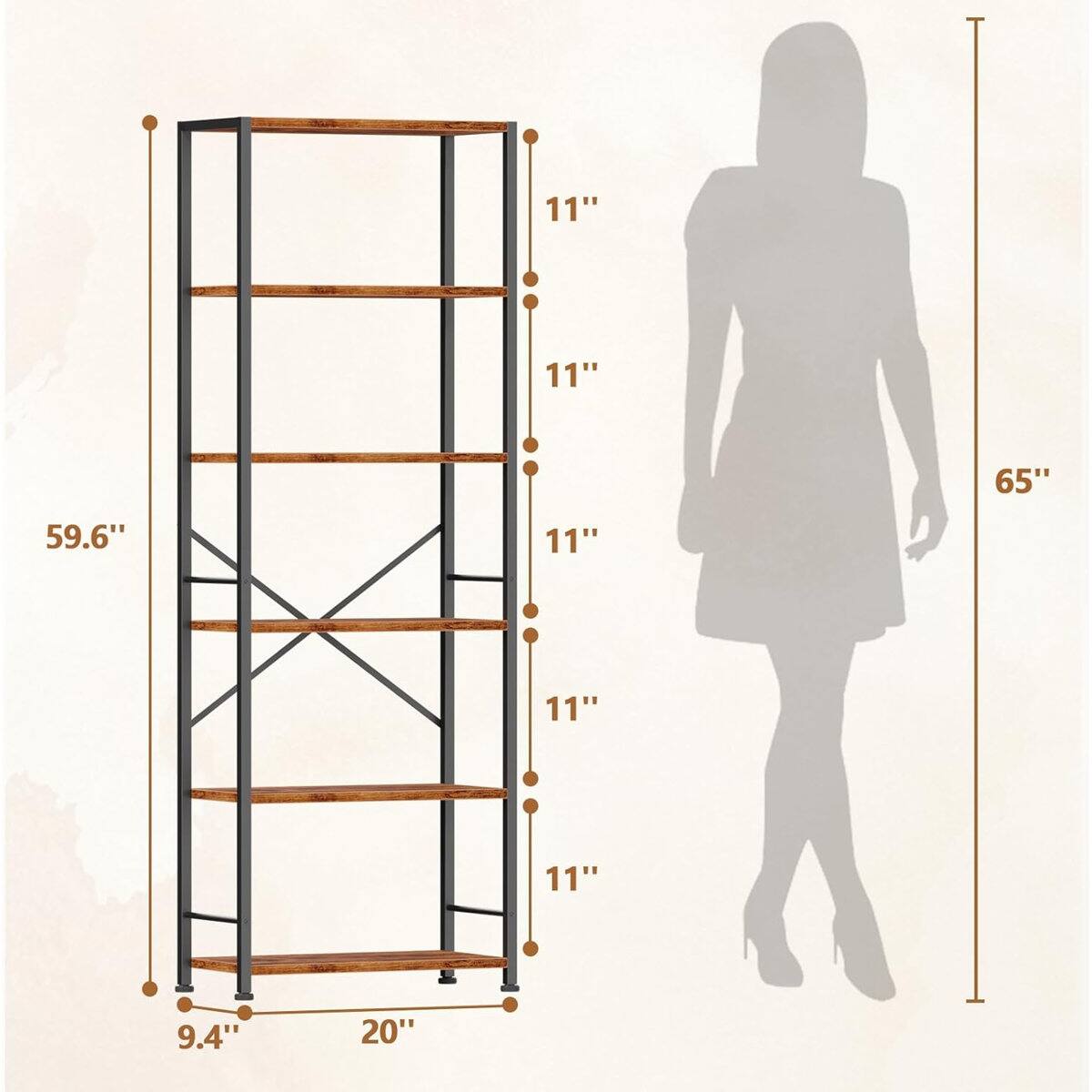 11" x 11" x 59.6" x 11" x 11" x 11" x 9.4" x 20"