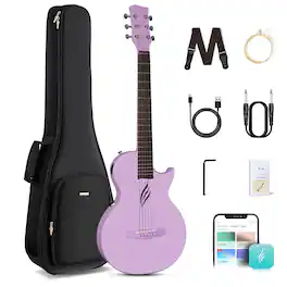 Enya - NOVA GO SP1 Carbon Fiber 35-Inch Smart Acoustic-Electric Travel Guitar - PL