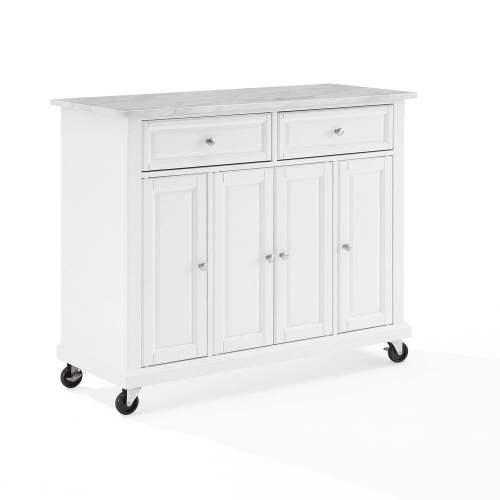 Alt View 7. Crosley Furniture - Avery Kitchen Island/Cart - Distressed White.