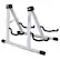 Front. 5 CORE - Double Guitar Stand A Frame Shape w Foam Arms Supports Acoustic Electric Bass Ukulele Banjo - White.