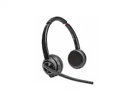 HP - Poly Savi 8400 Office 8420 - Teams Certified, Wireless Stereo Headset with Noise Cancellation - Black