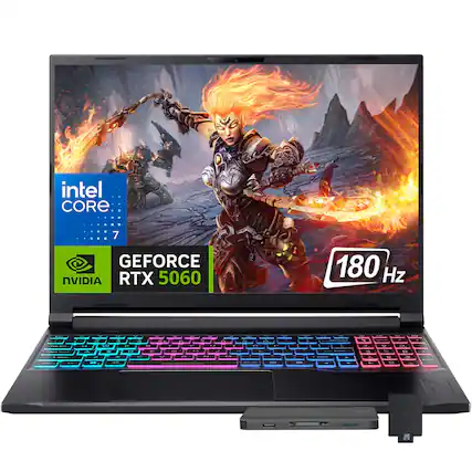 Intel Core 7, GeForce NVIDIA RTX 5060, 180 Hz