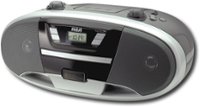 Angle Standard. RCA - CD/CD-R/RW Boombox with Line-In Jack and AM/FM Radio - Black/Silver.
