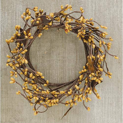 Front. BreeBe - Pip Berry Ring With Stars Old Gold 4" - Gold, Brown.