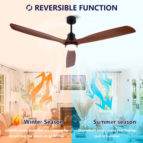 REVERSIBLE FUNCTION

Winter Season
Updraft mode keeps the room warm by circulating the warm air in Winter

Summer season
Downdraft mode makes you feel cool in Summer