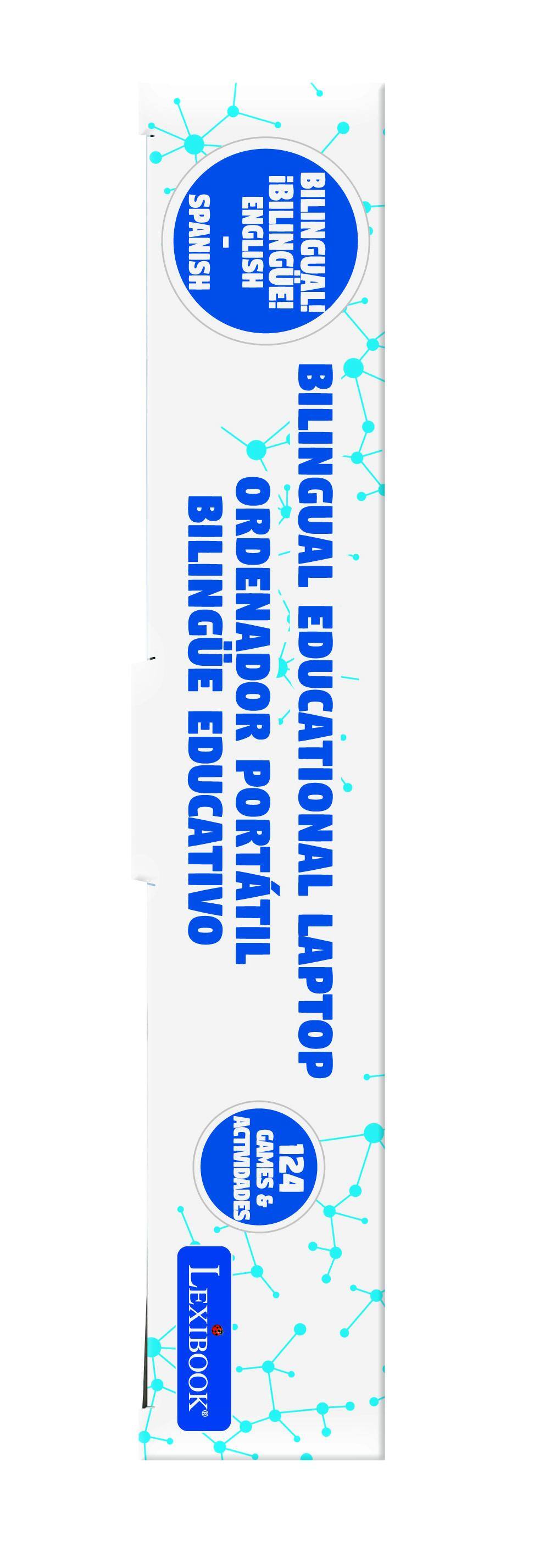 SPANISH ENGLISH BILINGUE! BILINGUAL! BILINGUAL BILINGE ORDENADOR EDUCATIVO PORTATIL EDUCATIONAL LAPTOP ACTIVIDADES GAMES 124 & B LEXIBOOK