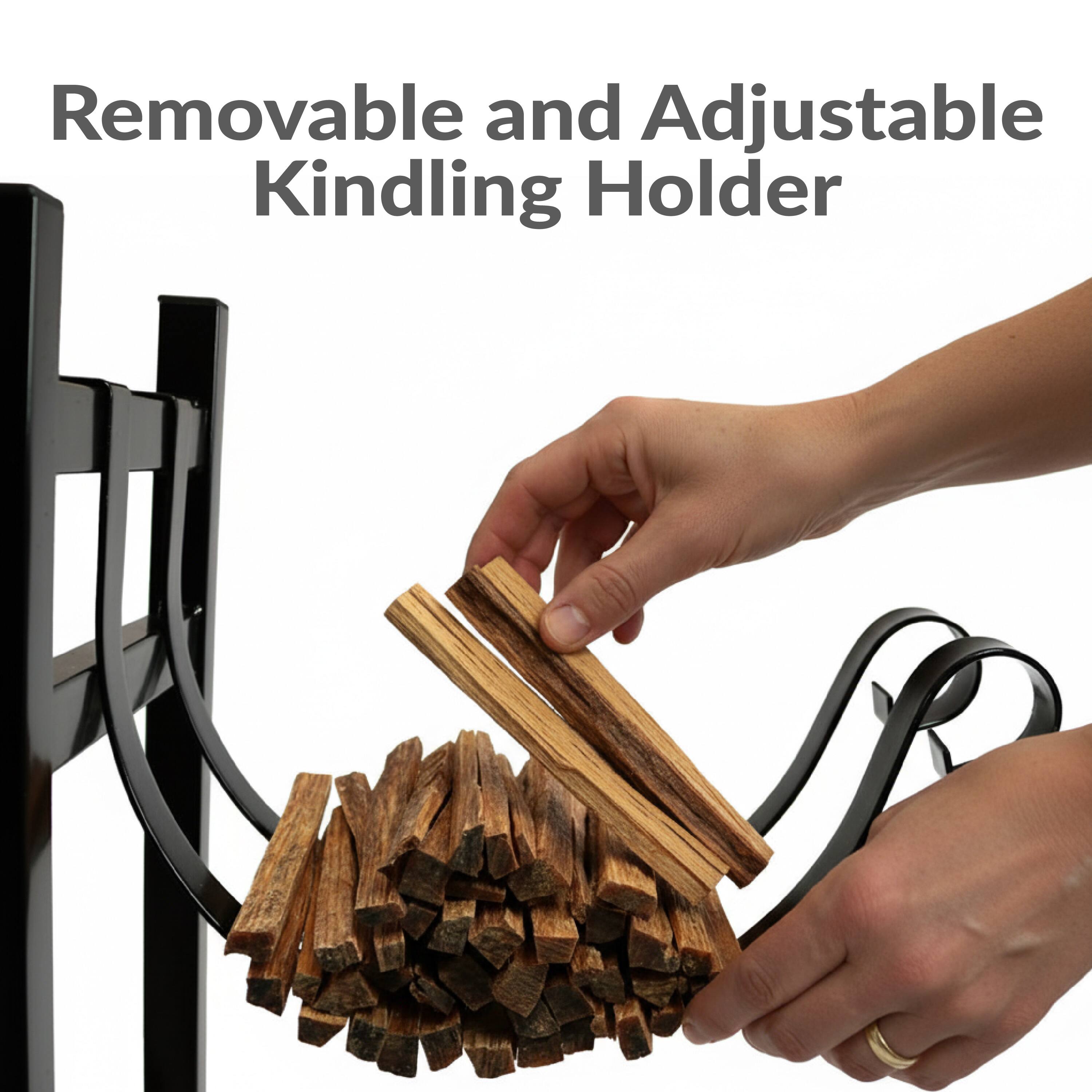 Removable and Adjustable Kindling Holder
