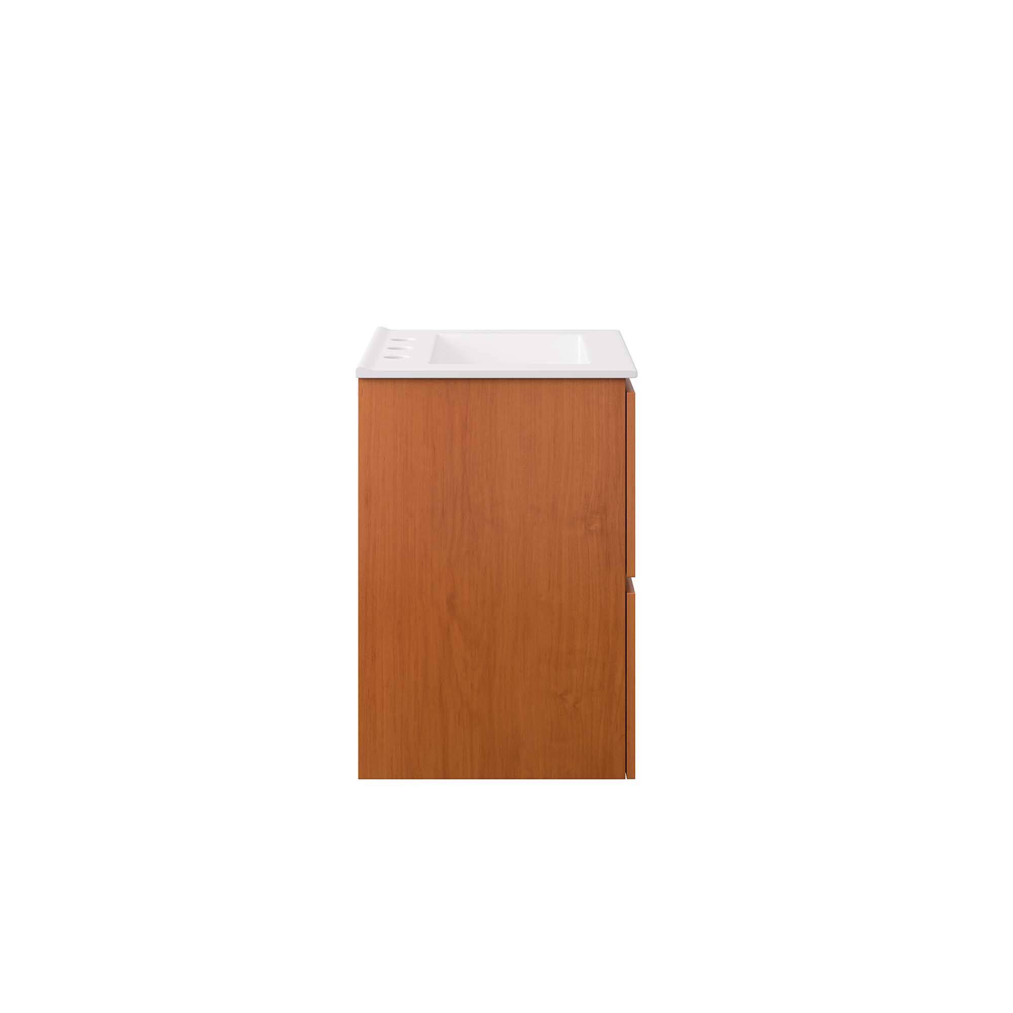 Alt View 1. Modway - Scenic Wall-Mount Bathroom Vanity Basin Included by Modway - Cherry White.