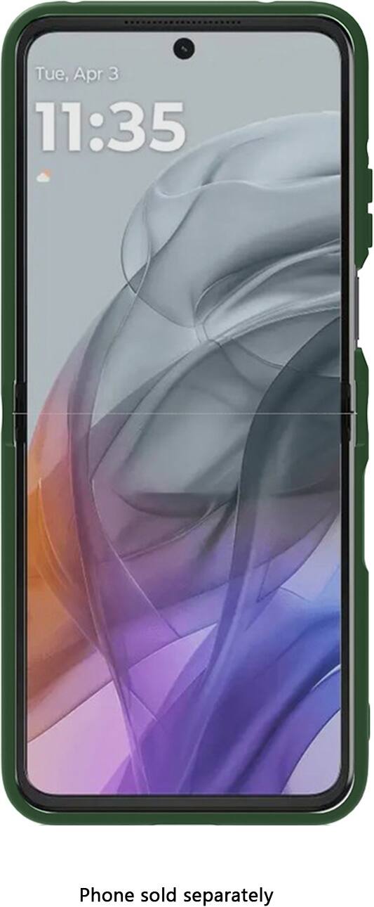 The text on the image reads: "Tue, Apr 3 11:35 Phone sold separately."