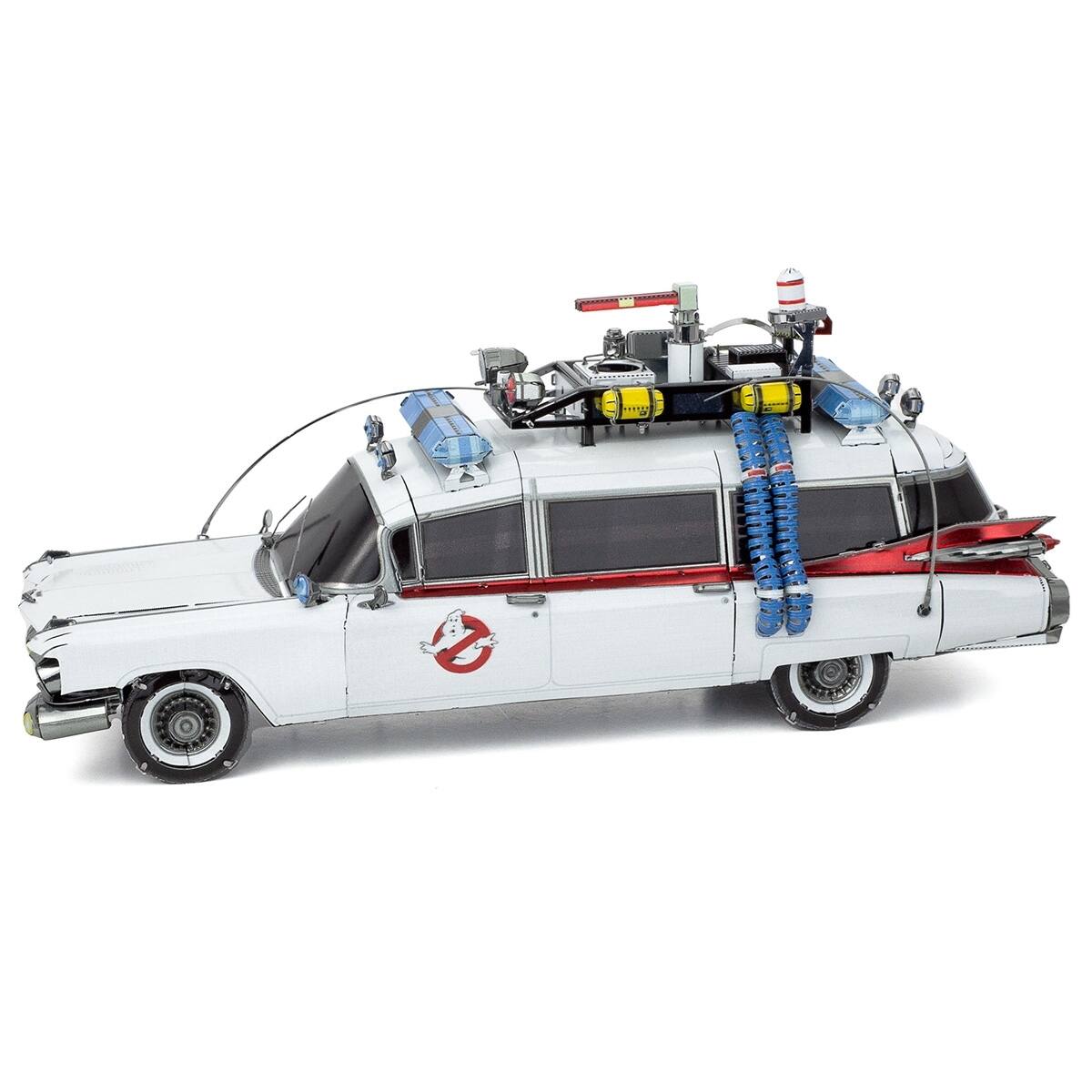 Alt View 1. Metal Earth - Metal Earth Premium Series Ghostbusters Ecto-1 3D Metal Model Kit Fascinations - Silver.