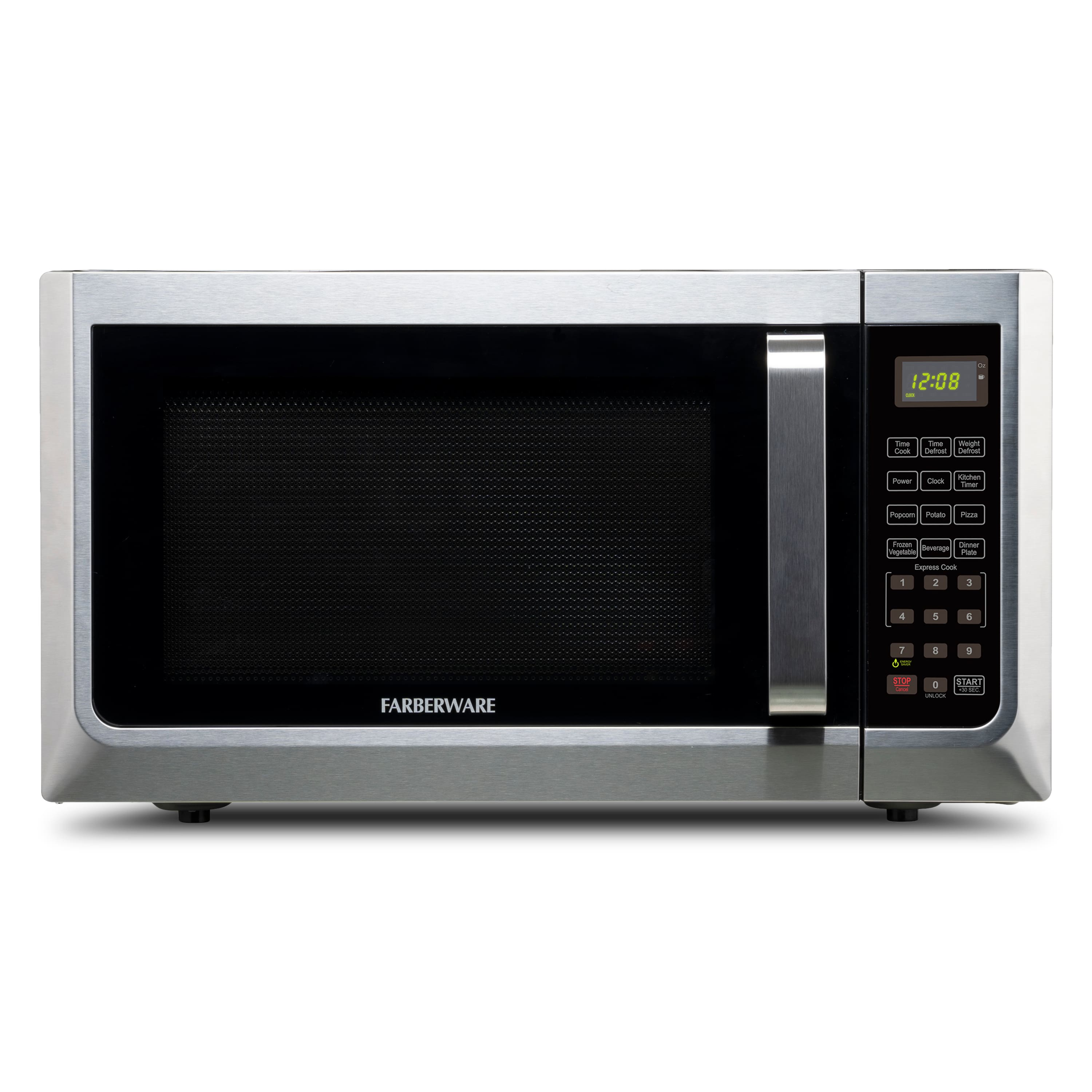 Farberware - 1.3 cu. ft. Microwave Oven, Brushed - Stainless Steel