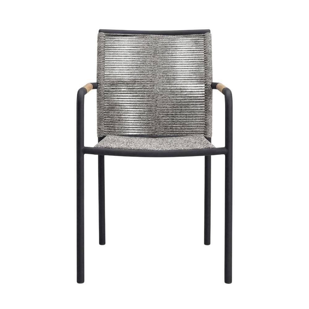 Back. Outdoor Escape - Outdoor Patio Lounge Chairs Set Of 2 With Armrests And Supportive Backrests - Gray.