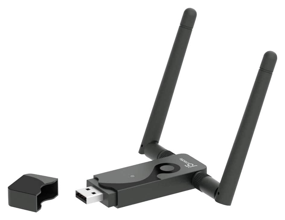 Angle. j5create - Dual-Band N USB 2.0 Adapter - Black.