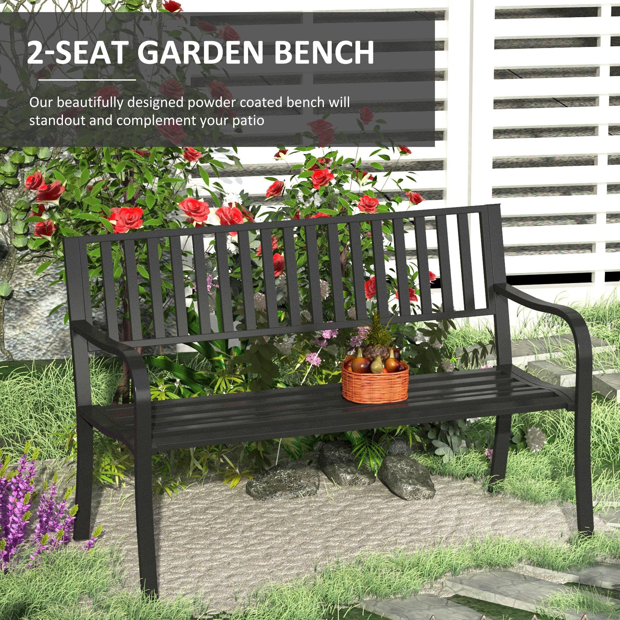 2-SEAT GARDEN BENCH

Our beautifully designed powder coated bench will standout and complement your patio