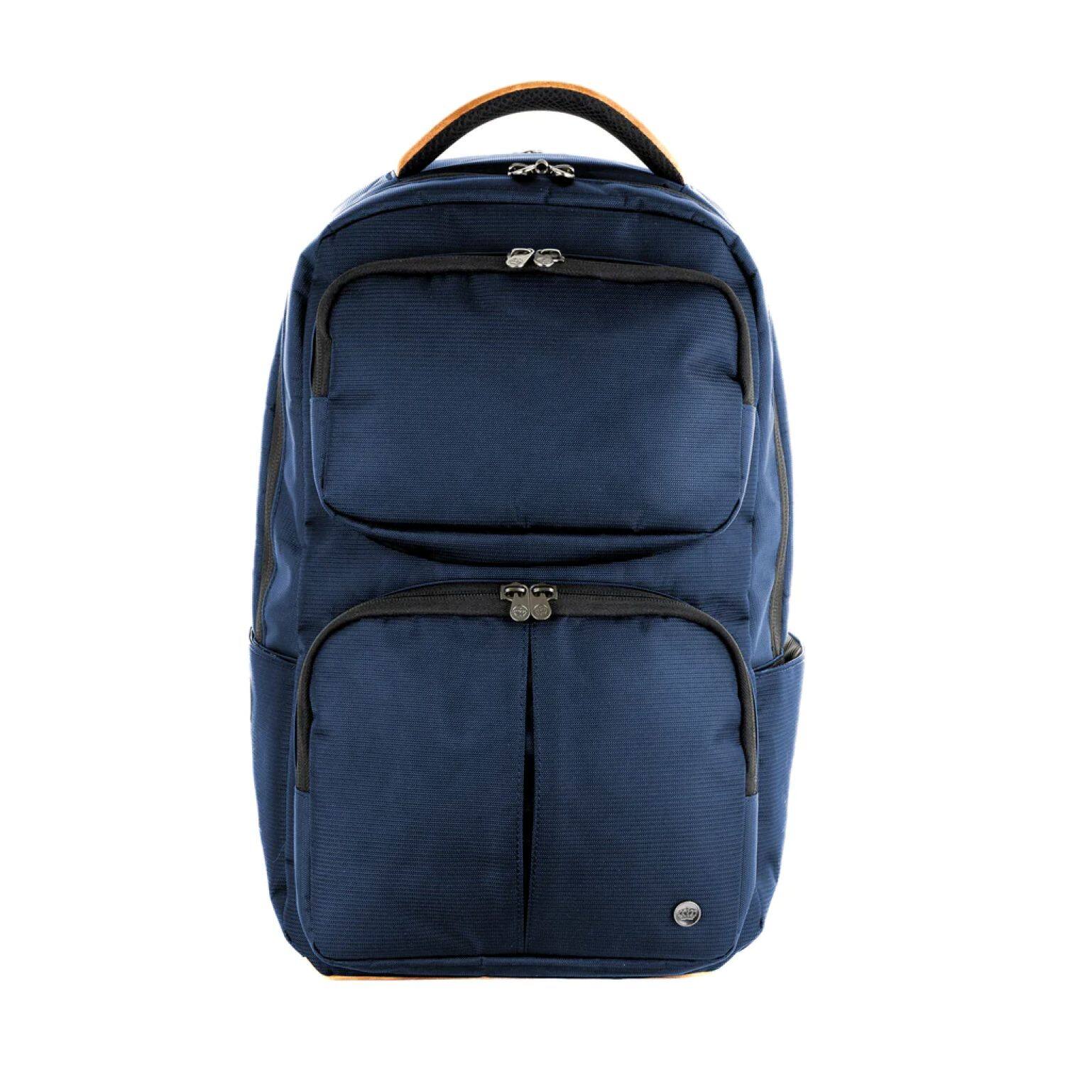 Angle. PKG - Aurora Metro Backpack - Navy / Tan.