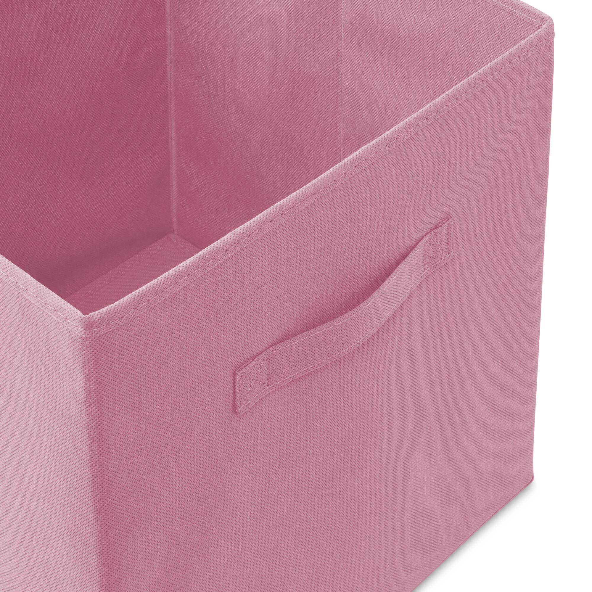 Alt View 2. Casafield - (Set of 6) Collapsible Fabric Cubes - Storage Bins - Light Pink.