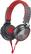 Angle. Sony - X-Series Over-the-Ear Headphones - Red/Black.