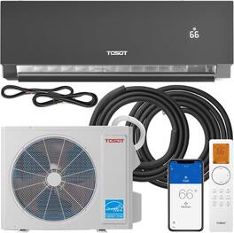 Tosot - 18,000 BTU Mini Split AC, 24.5 SEER2, 230V, 1.5 Ton Ductless Inverter, With WiFi, Supports ERV System, Aoraki Series - Black
