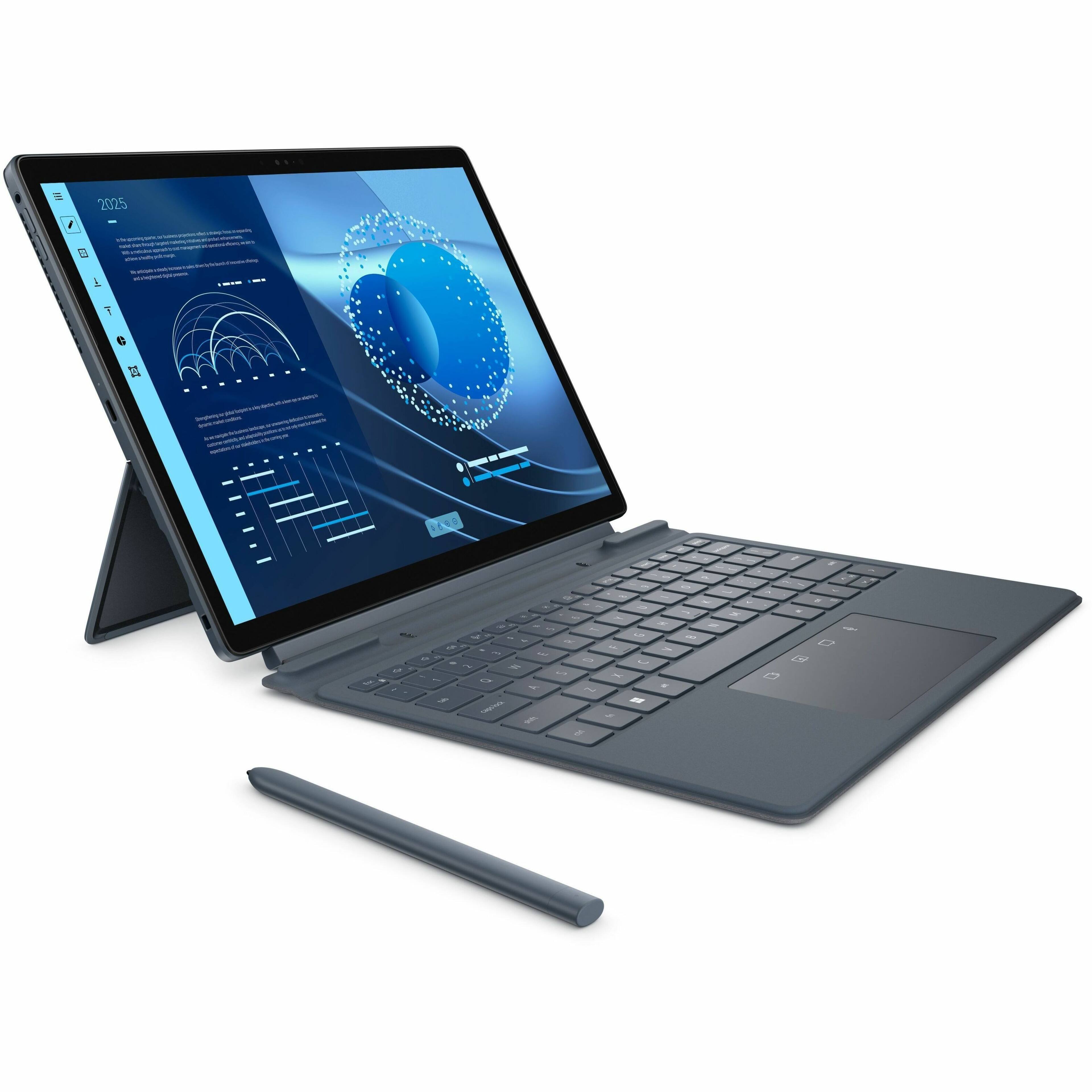 Alt View 18. Dell - Latitude - 13" - Tablet - 256 GB - River Light Solid, Gray.