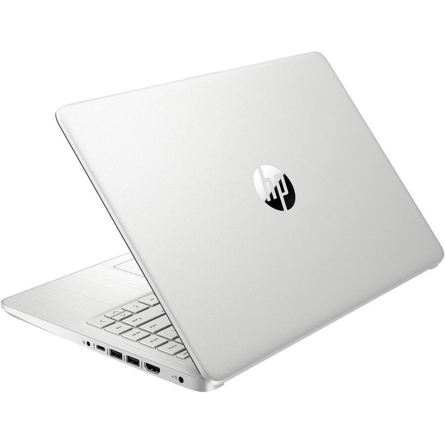 Alt View 3. HP - HP 14" HD Laptop - Intel Celeron N4120 - 4GB RAM - 128GB eMMC - Windows 11 Pro - Silver - Natural Silver.