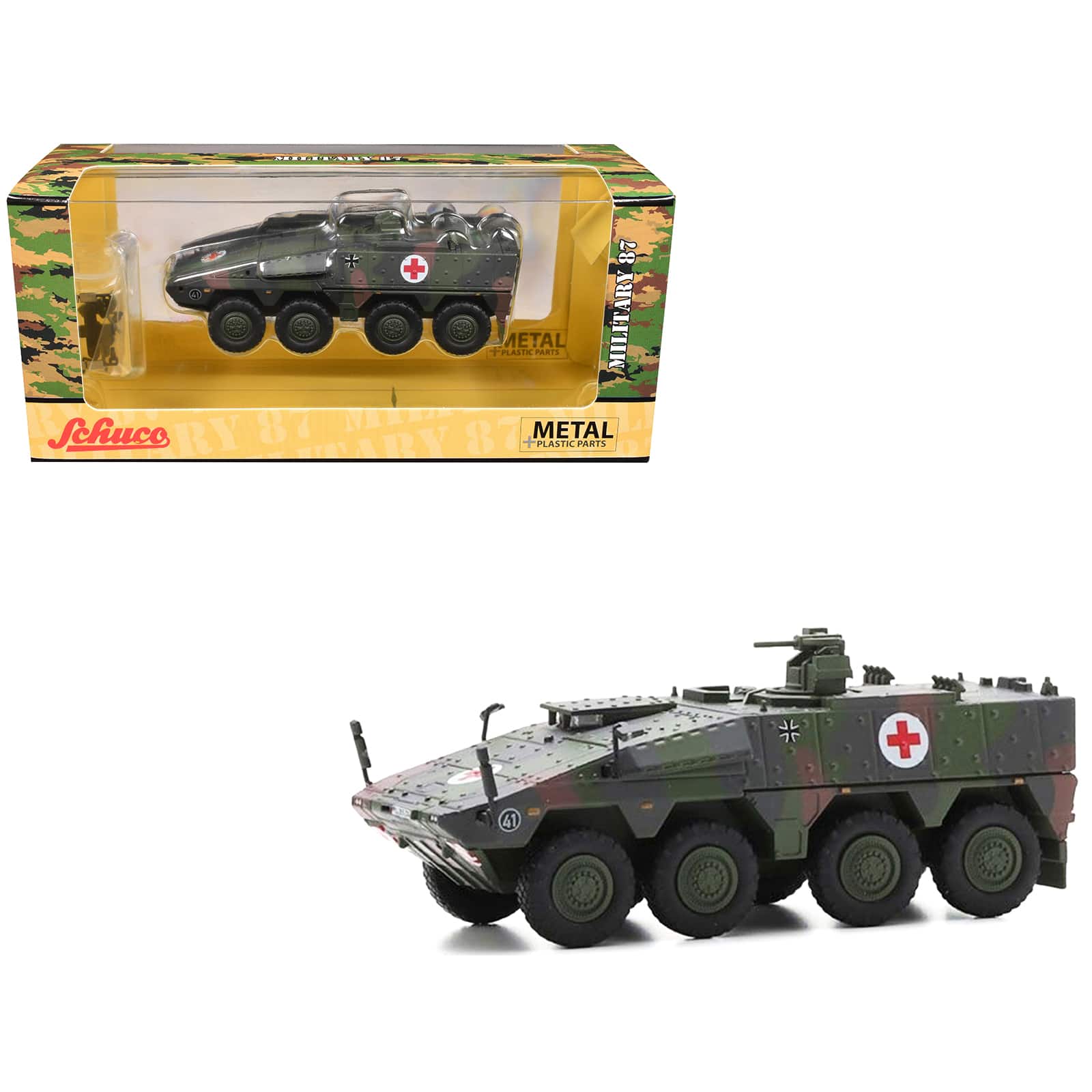 "Tpz. Tank Boxer ""Medic Unit - German Army"" Green Camouflage 1/87 (HO) Scale Diecast Model Car by Schuco" price history on PriceWatchPro