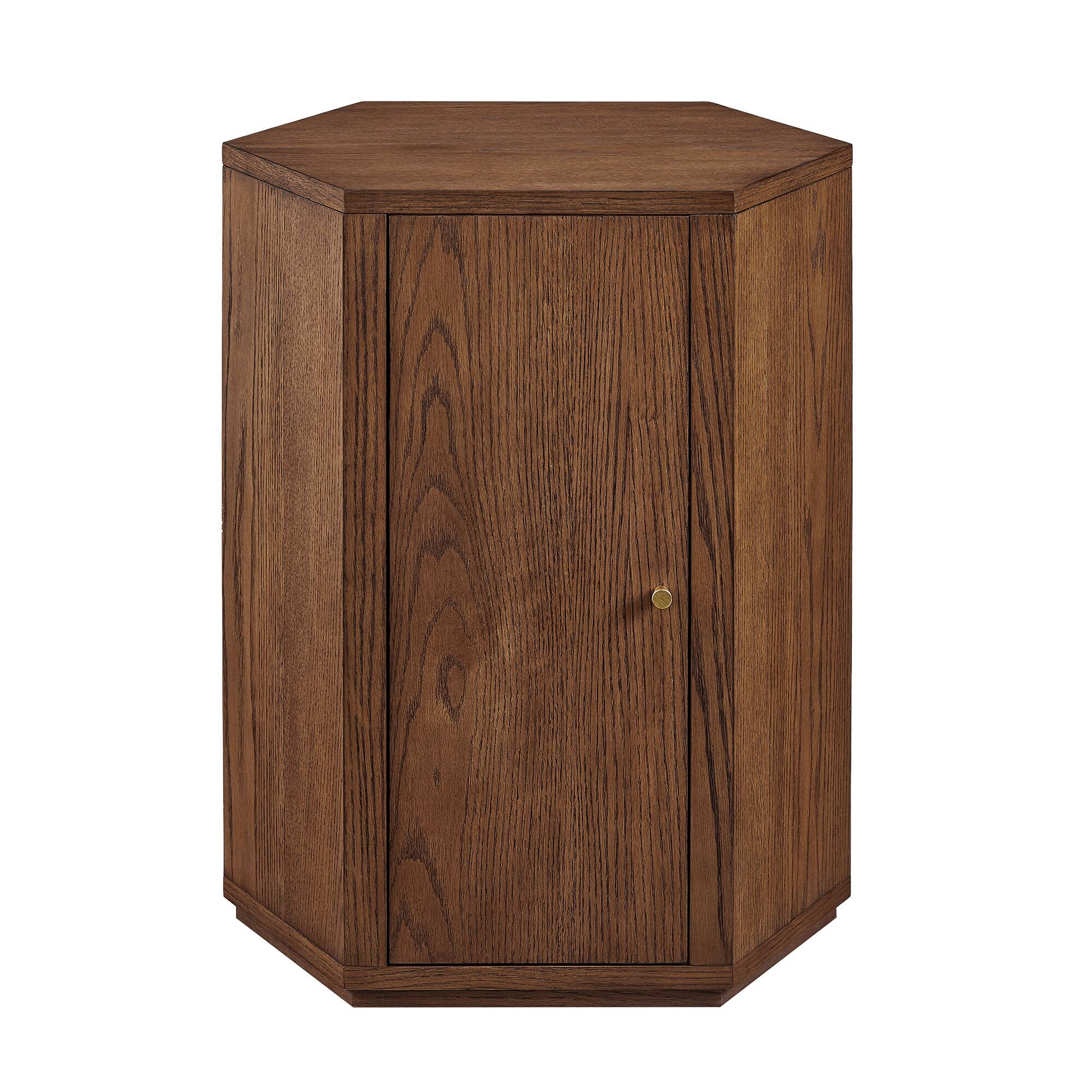 Alt View 4. Modway - Kade Faceted Wood Side Table by Modway - Walnut.