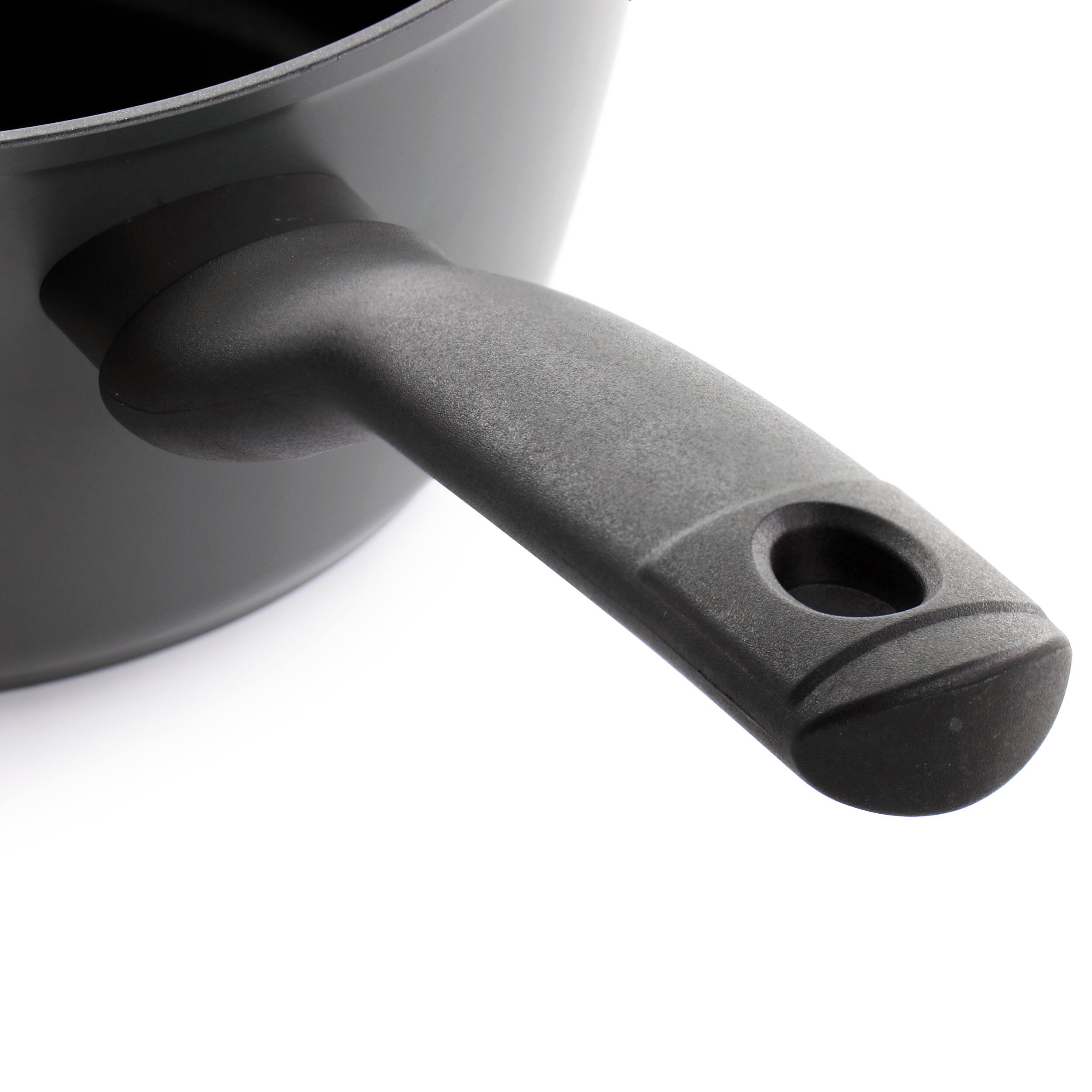 Alt View 4. Oster - Oster Kingsway 2.6 Quart Aluminum Nonstick Saucepan in Black - Black.