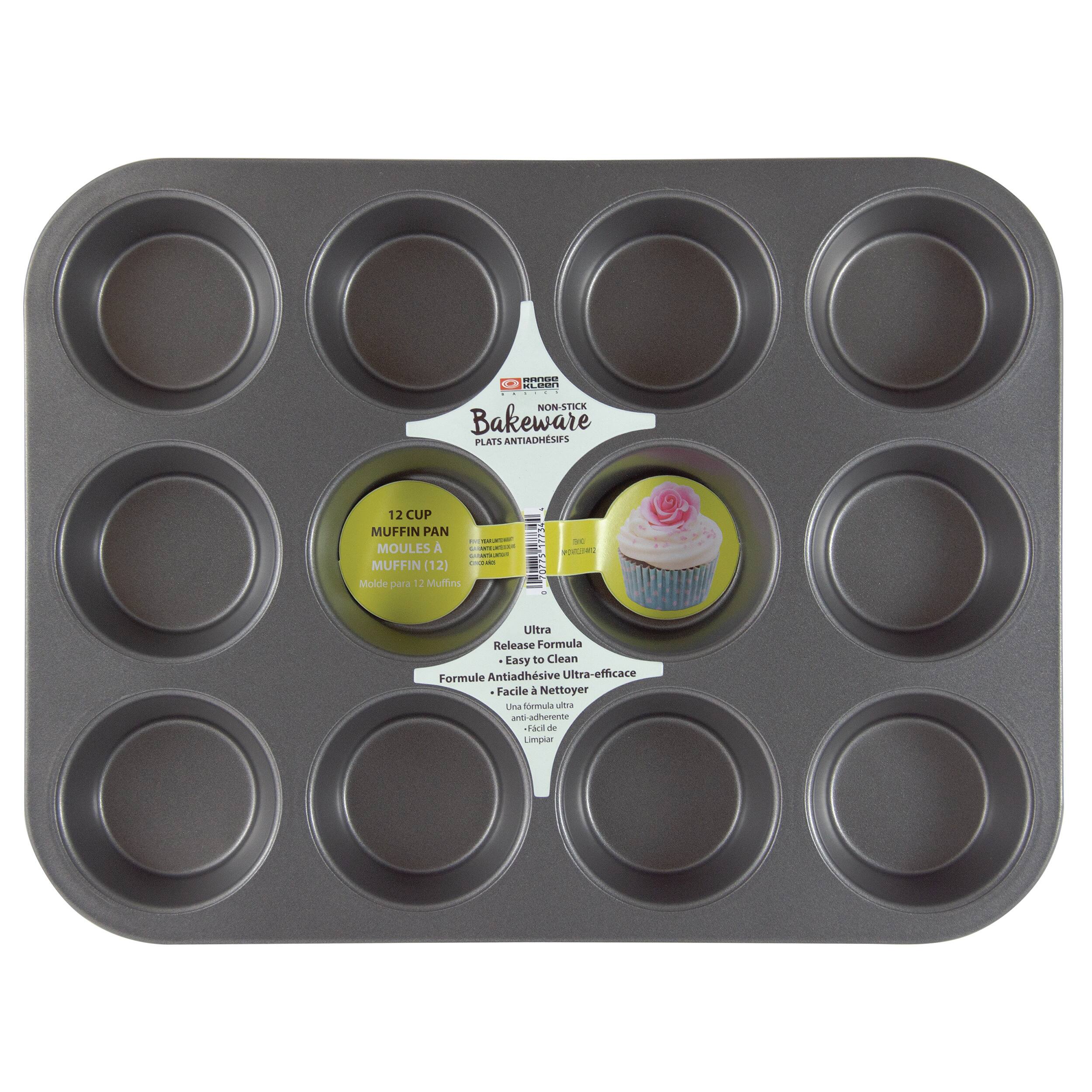 T L.DOT NON-STICK Bakeware PLATS ANTIADHESIFS 12 CUP MUFFIN PAN - MOULES A - MUFFIN (12) Molde pda 12 Muffins - Ultra Release Formula Easy to Clean Formule Antiadhesive Ultra-efficace Facile a Nettoyer Una tormula a MEL2e ants Tard de Limpiar