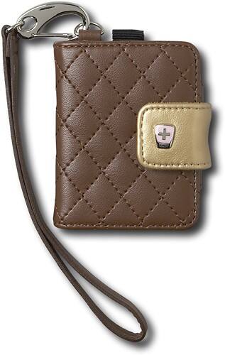 Front Standard. Swiss Pink - Copa Case for 3rd-Generation Apple® iPod® nano - Brown.