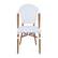 Alt View 7. Alamont Home - Lourdes 2 Pack All-Weather Commercial Paris Chairs with Bamboo Print Frame - White & Gray/Natural Frame.