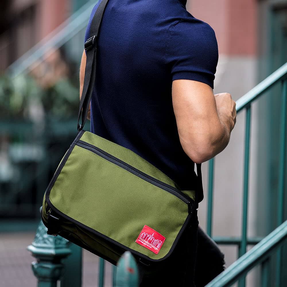 Alt View 5. Manhattan Portage - Europa (MD) With Back Zipper and Compartments, Olive - Olive.