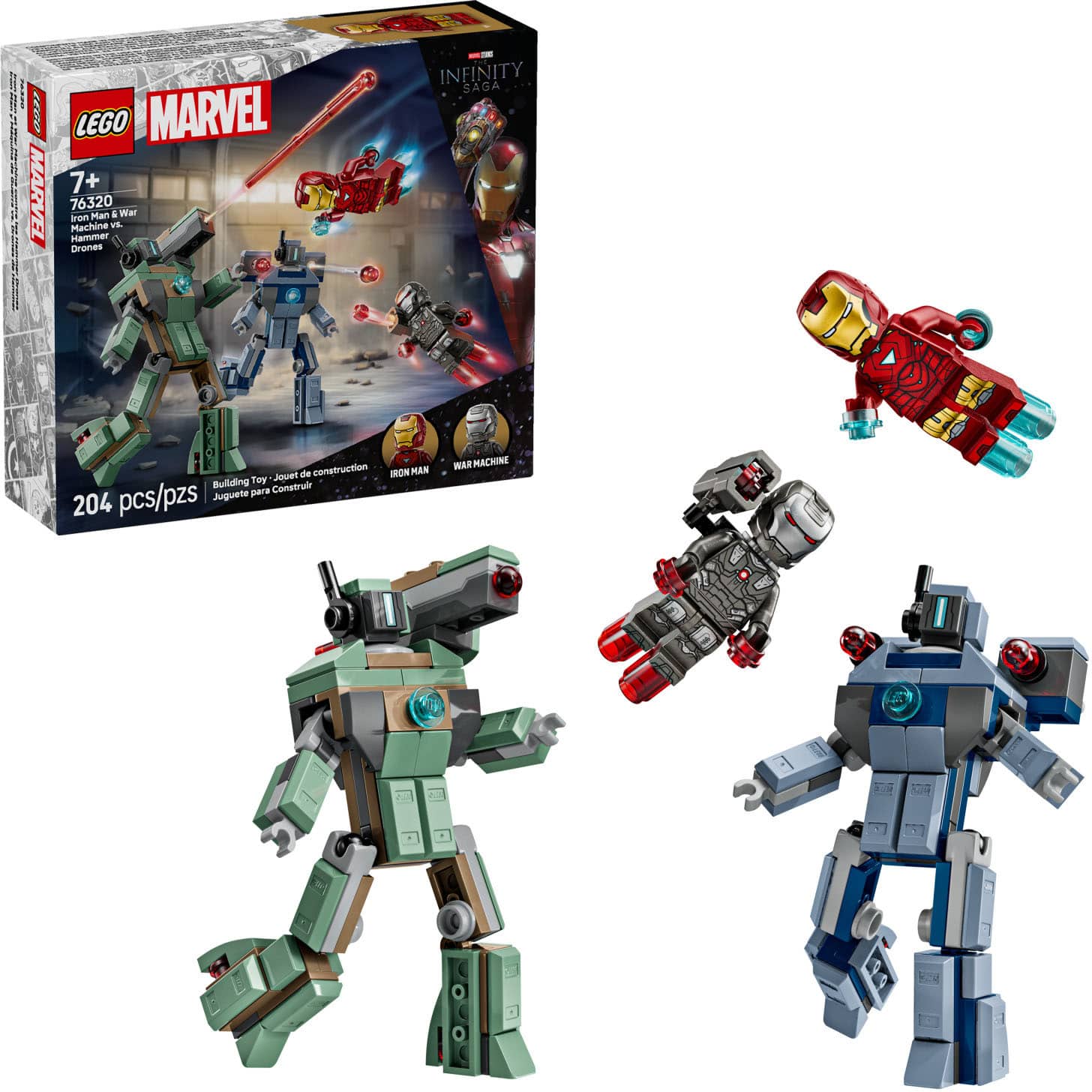 LEGO - Marvel Iron Man & War Machine vs. Hammer Drones 76320 - Front_Zoom
