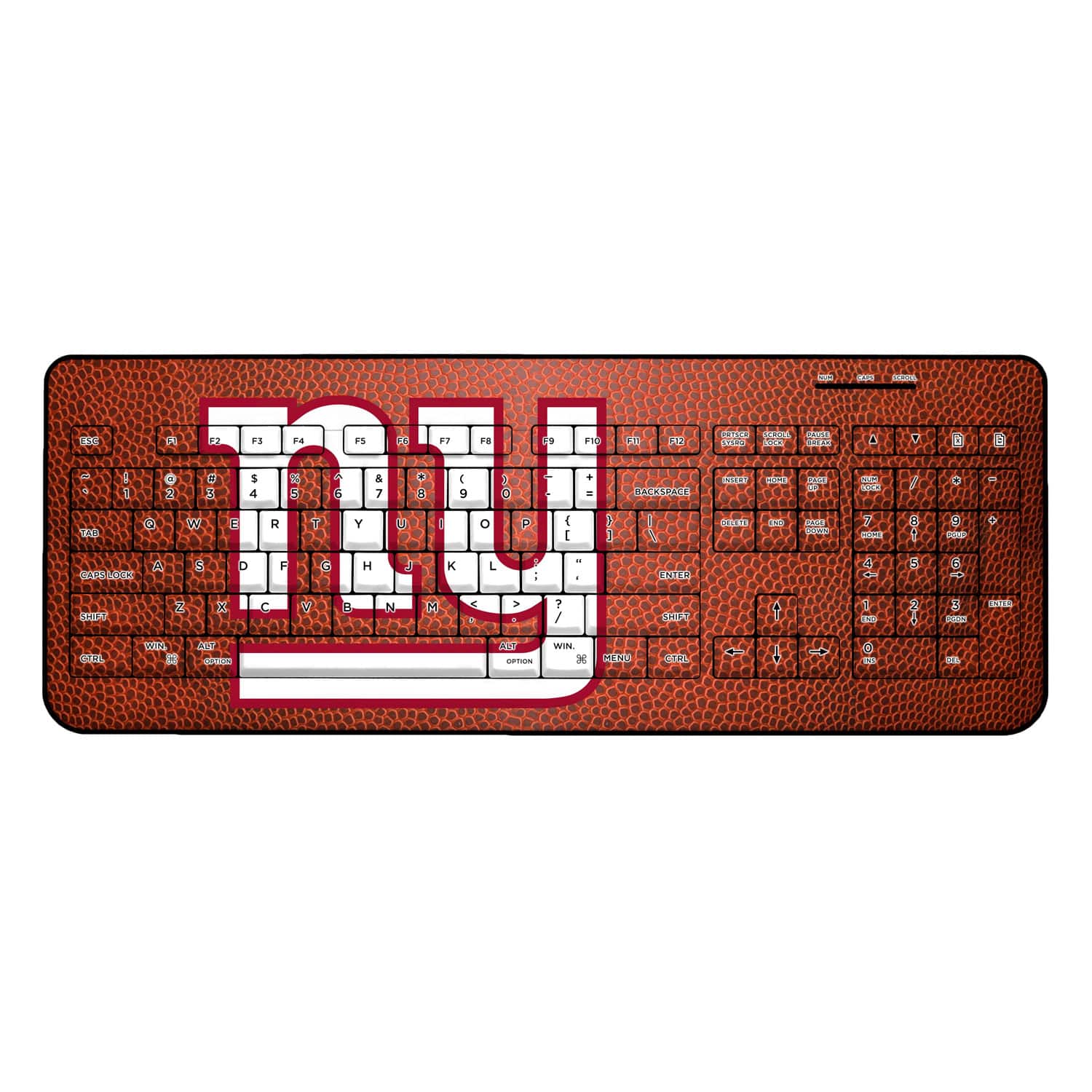 Keyscaper - New York Giants Football Design Wireless Keyboard - Multicolor