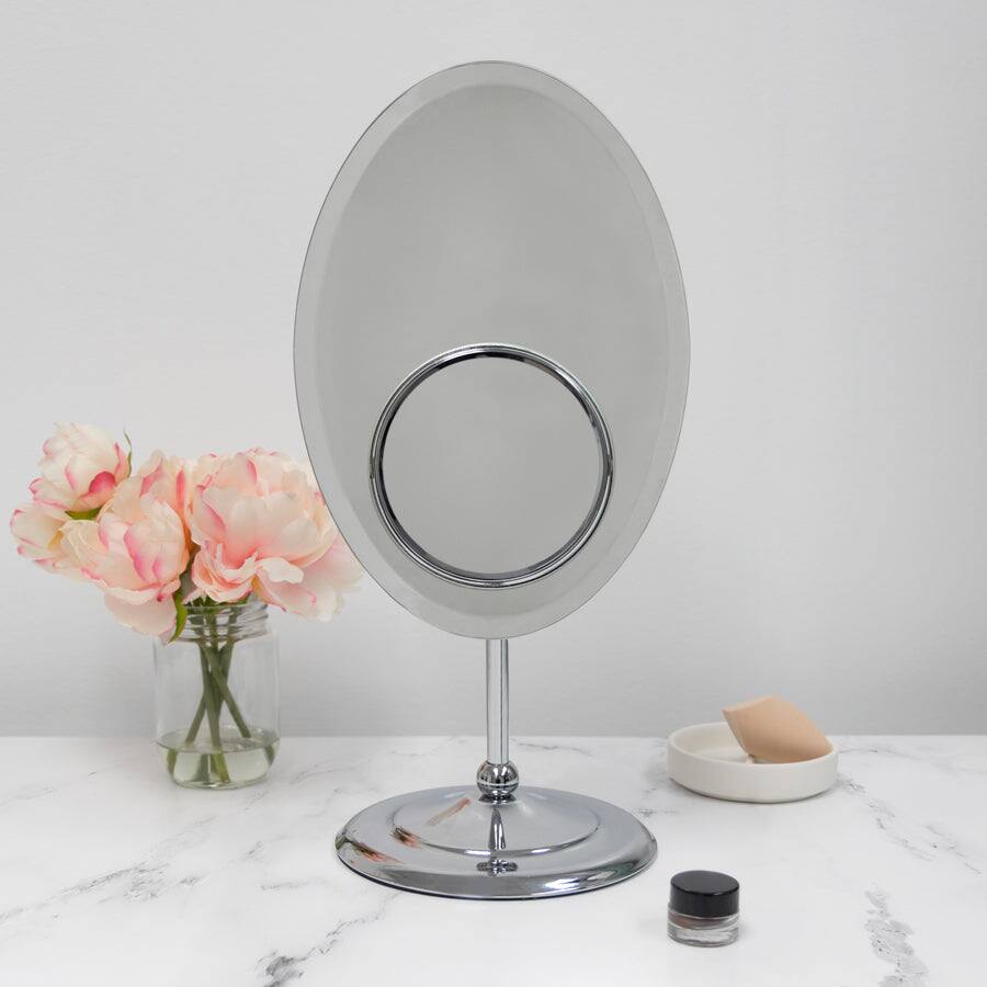 Alt View 2. Zadro - Tri-Optics Makeup Mirror with 8X/3X/1X Magnifications - Chrome.