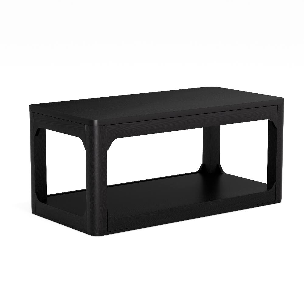 Alt View 9. Loheer - Loheer 3-Piece Coffee Table Set Modern Black Living Room Tables - Black.