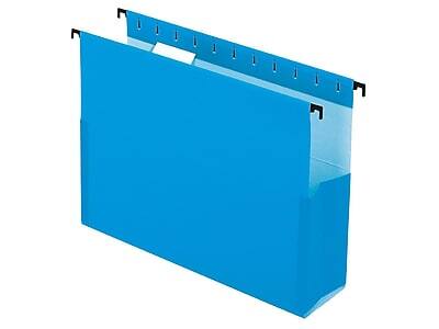 Front. Pendaflex - SureHook Hanging File Folders, 3" Expansion, Letter Size, 25/Box - Blue.