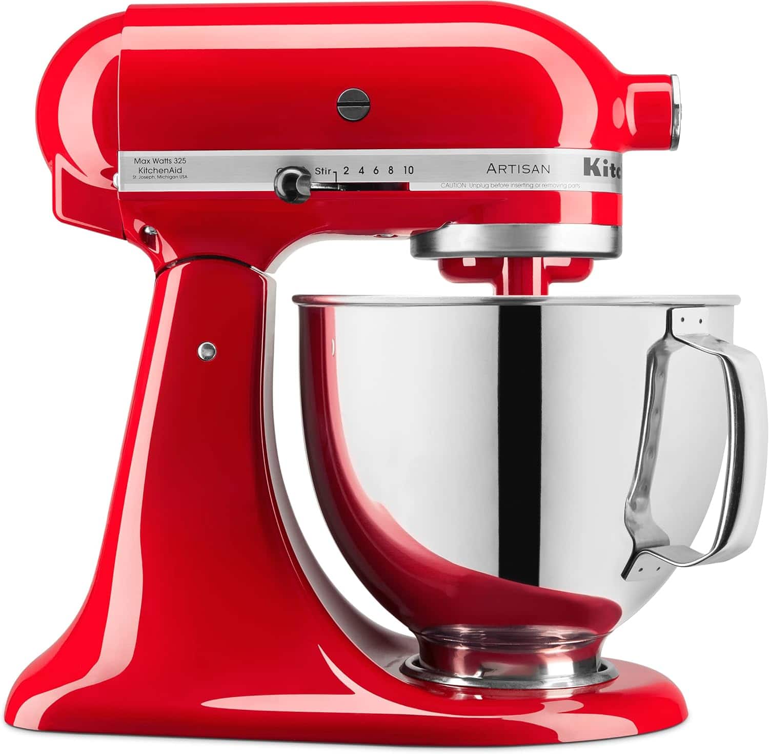 KitchenAid - Artisan Series 5-Quart Tilt-Head Stand Mixer KSM150PSPA - Passion Red