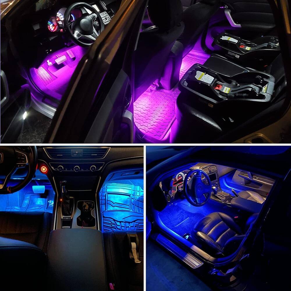 Alt View 3. PARKER SLATER - Car Interior Lights, RGB Strip with APP Control, Music Sync & Multi-Scene Mode for Cars/Trucks/SUVs - ‎4PCS LED Strip Lights—APP.
