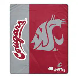 Pegasus - Washington State Cougars 60" x 80" Endzone Ultra Soft Throw Blanket - Multicolor