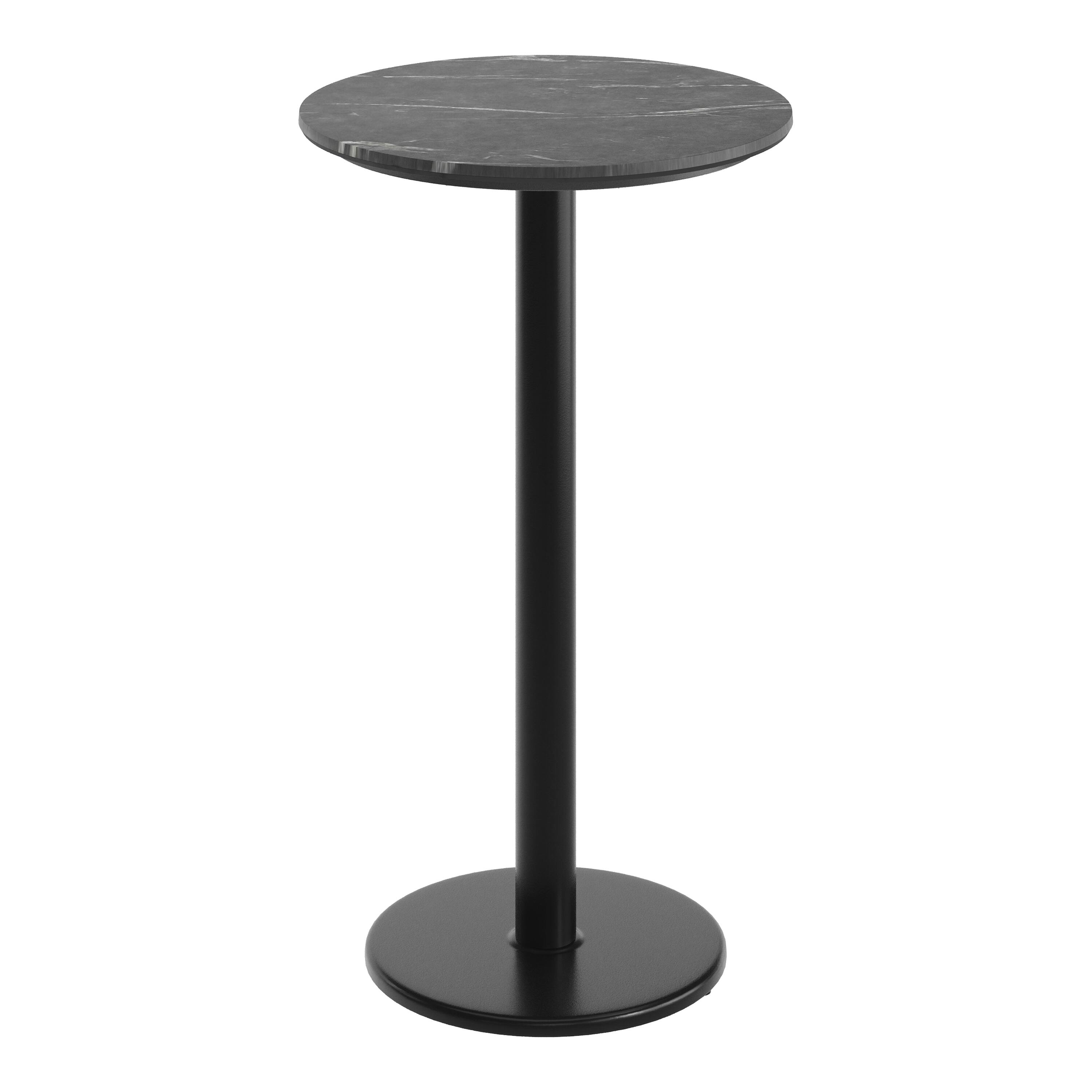 Black Faux Marble/Black Base