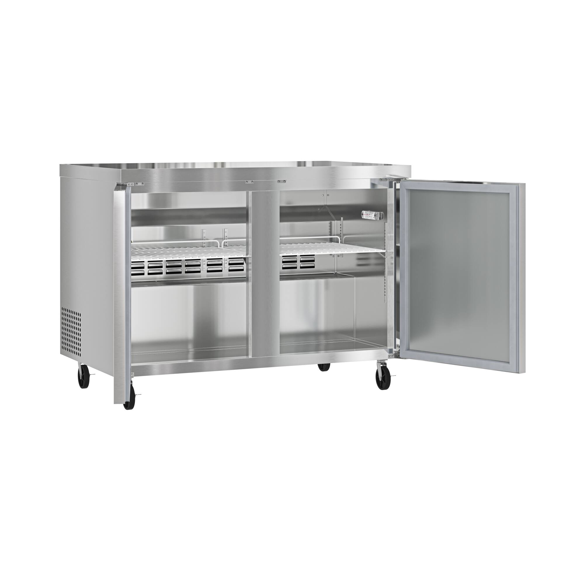 Alt View 4. Koolmore - 48 in. Two Door Commercial Undercounter Refrigerator in Stainless-Steel 11 cu. ft. (KM-UCR-2DSS) - Stainless-Steel.